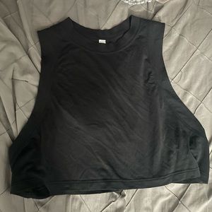 lululemon black cropped tank